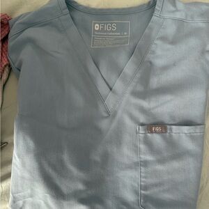Figs Women's Sky Blue Scrub Top